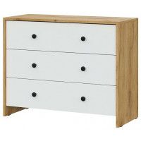 Комод NN мебель Дольче дуб золотой/белый (3 ящика)