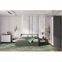 Комод NN мебель Дольче графит/белый (3 ящика) купить в Минске