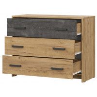 Комод NN мебель МСП 1 дуб золотой/камень темный (3 ящика) серия 2 купить в Минске