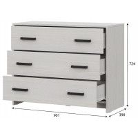 Комод NN мебель МСП 1 ясень анкор светлый (3 ящика) серия 2 купить в Минске Комод NN мебель МСП 1 ясень анкор светлый (3 ящика) серия 2 купить в Минске