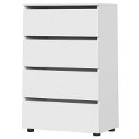 Комод NN мебель Токио белый текстурный (4 ящика)