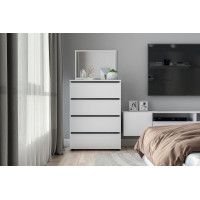 Комод NN мебель Токио белый текстурный (4 ящика) купить в Минске