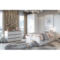 Комод NN мебель Токио белый текстурный (6 ящиков) купить в Минске