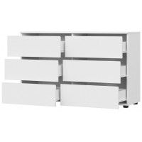 Комод NN мебель Токио белый текстурный (6 ящиков) купить в Минске
