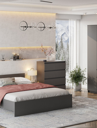 Кровать NN Мебель (МС Денвер К) 160*200 графит купить в Минске