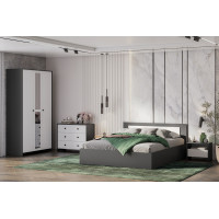 Кровать NN Мебель (МС Дольче К) 160*200 графит/белый купить в Минске