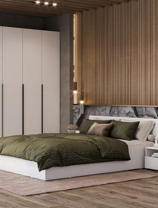 Кровать NN Мебель (МС Токио) 160*200 белый текстурный купить в Минске