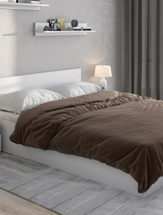 Кровать NN Мебель (МС Токио) 160*200 белый текстурный купить в Минске