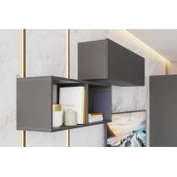 Полка навесная NN Мебель Денвер Графит серый купить в Минске Полка навесная NN Мебель Денвер Графит серый купить в Минске