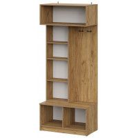 Шкаф NN Мебель Авиньон дуб крафт золотой/графит серый, с зеркалом купить в Минске