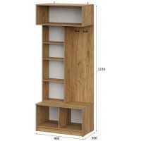 Шкаф NN Мебель Авиньон дуб крафт золотой/графит серый, с зеркалом купить в Минске