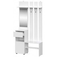 Шкаф NN Мебель Токио белый текстурный, с зеркалом купить в Минске