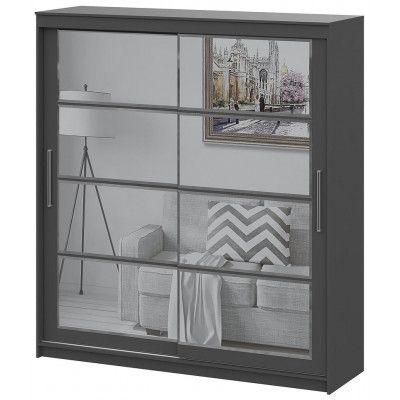 Шкаф-купе NN Мебель К ШКП-3 (2,0) МАКС Графит серый купить в Минске