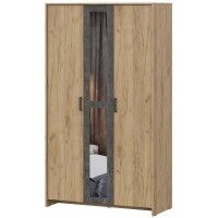 Шкаф NN Мебель МСП 1 трехстворчатый дуб золотой/камень темный Шкаф NN Мебель МСП 1 трехстворчатый дуб золотой/камень темный