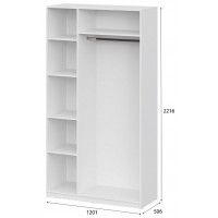 Шкаф NN Мебель ШК 5 (1200) белый текстурный купить в Минске