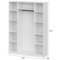 Шкаф NN Мебель ШК 5 (1600) белый текстурный купить в Минске