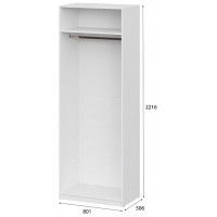 Шкаф NN Мебель ШК 5 (800) белый текстурный купить в Минске Шкаф NN Мебель ШК 5 (800) белый текстурный купить в Минске