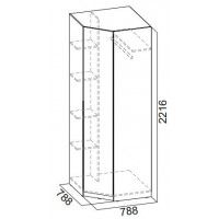Шкаф угловой NN Мебель ШК 5 белый текстурный купить в Минске