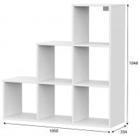 Стеллаж NN Мебель Токио белый текстурный (лесенка) купить в Минске