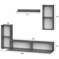 Стенка NN Мебель МГС 10 графит серый купить в Минске