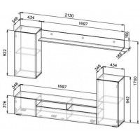 Стенка NN Мебель МГС 4 белый/белый глянец купить в Минске