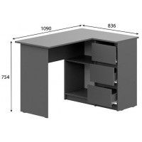 Письменный стол NN Мебель Денвер 109*83,6 графит серый купить в Минске