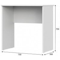 Письменный стол NN Мебель МС Токио белый текстурный (без ящиков) купить в Минске