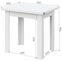 Стол обеденный NN Мебель СО 3 белый купить в Минске
