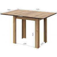 Стол обеденный NN Мебель СО 3 дуб золотой купить в Минске