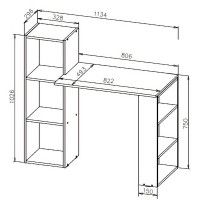 Компьютерный стол NN Мебель СТК 1 белый купить в Минске