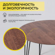 Стол обеденный Демавенд d100*74 дуб мореный/черный купить в Минске
