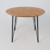 Стол обеденный Демавенд d100*74 дуб натуральный/черный купить в Минске