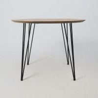 Стол обеденный Демавенд d100*74 дуб натуральный/черный купить в Минске