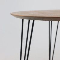 Стол обеденный Демавенд d100*74 дуб натуральный/черный купить в Минске