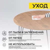 Стол обеденный Демавенд d100*74 дуб натуральный/черный купить в Минске