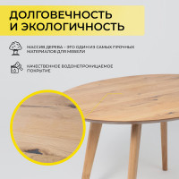Стол обеденный ЭДИСОН 120*85*75 дуб натуральный купить в Минске
