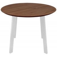 Стол обеденный Эльбрус d100*74 дуб мореный/белый купить в Минске