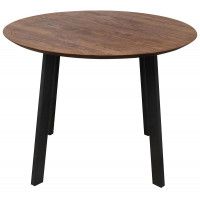 Стол обеденный Эльбрус d100*74 дуб мореный/черный купить в Минске