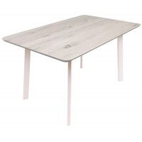 Стол МАЙОН, 130*80*74 дуб беленый/белый