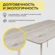 Стол МАЙОН 120*80*74 дуб беленый/белый купить в Минске
