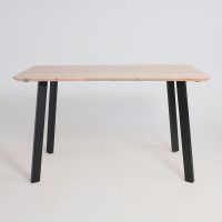 Стол МАЙОН 120*80*74 дуб беленый/черный купить в Минске