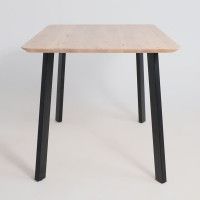 Стол МАЙОН 120*80*74 дуб беленый/черный купить в Минске