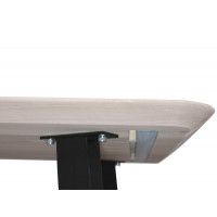 Стол МАЙОН 120*80*74 дуб беленый/черный купить в Минске