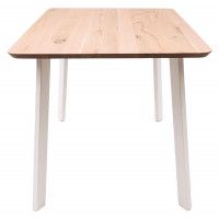 Стол МАЙОН, 130*80*74 дуб натуральный/белый купить в Минске