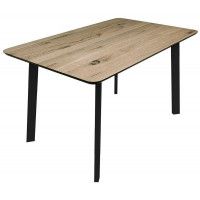 Стол МАЙОН 120*80*74 дуб галифакс/черный