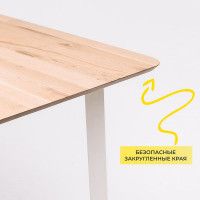 Стол МАЙОН 120*80*74 дуб натуральный/белый купить в Минске