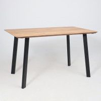 Стол МАЙОН, 130*80*74 дуб натуральный/черный купить в Минске