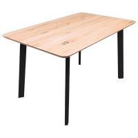 Стол МАЙОН 120*80*74 дуб натуральный/черный