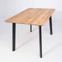 Стол МАЙОН 120*80*74 дуб натуральный/черный купить в Минске