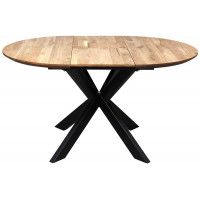 Стол РАУНД раздвижной, d110(150)*75 дуб натуральный/черный купить в Минске Стол РАУНД раздвижной, d110(150)*75 дуб натуральный/черный купить в Минске